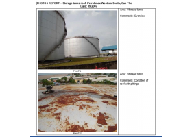 Storage tanks roof, Petrolimex Western South, Can Tho